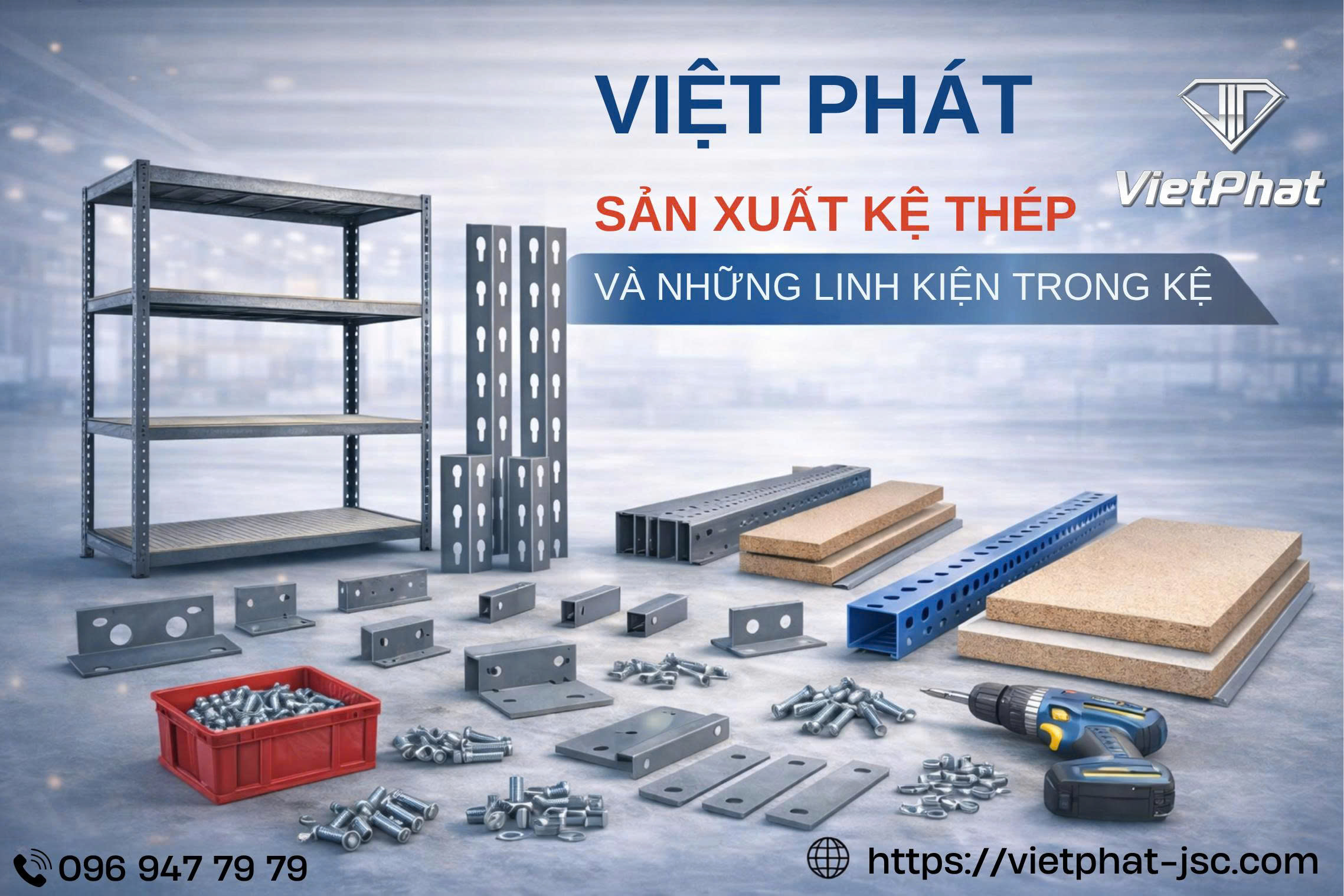 VIET PHAT – SPECIALIZING IN MANUFACTURING HIGH-QUALITY STEEL SHELVING AND SHELVING COMPONENTS